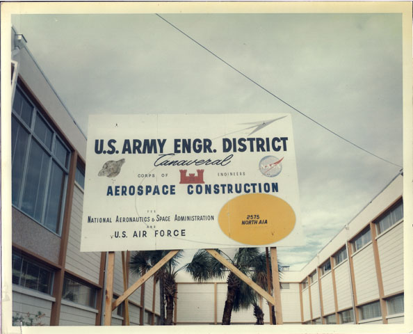 Sign for the US Engineer District Canaveral
